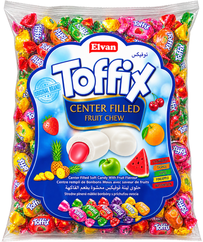 Elvan Toffix – Bomboane moi umplute cu arome de fructe (1 kg)