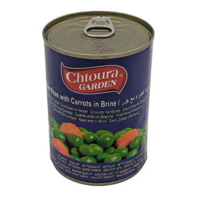 Mazăre verde cu morcovi în saramură Green Peas with Carrots in Brine Chtoura Garden (400 g)