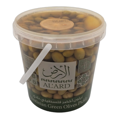 Al'Ard Palestinian Green Olives in Brine (340 g)