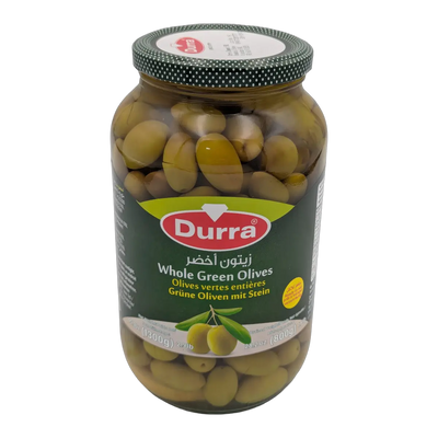 Măsline verzi întregi Whole Green Olives Durra (1300 g)