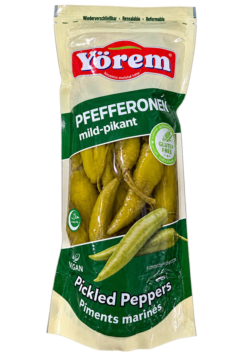 Ardei murați ușor picanți Yörem – Peperoni (500 g)
