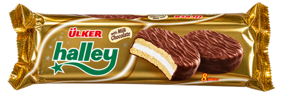 Biscuiți cu marshmallow și ciocolată cu lapte Ülker Halley (240 g)