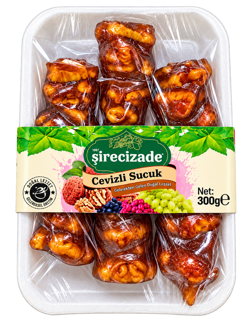 Dulce turcesc cu nucă Şirecizade – Cevizli Sucuk (300 g)