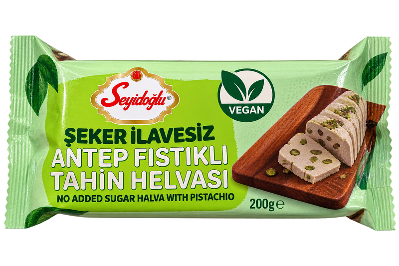 Seyidoğlu – Halva cu fistic, fără zahăr adăugat (200 g)