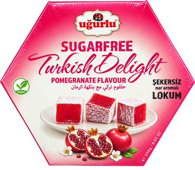Rahat turcesc fără zahăr cu aromă de rodie Uğurlu (250 g)