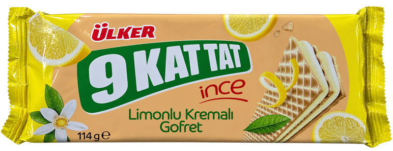 Ülker 9 Kat Tat İnce – Napolitane cu cremă de lămâie (114 g)