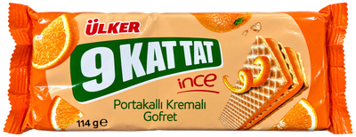 Ülker 9 Kat Tat İnce – Napolitane cu cremă de portocale (114 g)