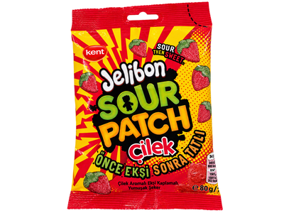 Kent Jelibon Sour Patch – Jeleuri acrișoare cu aromă de căpșuni (80 g)
