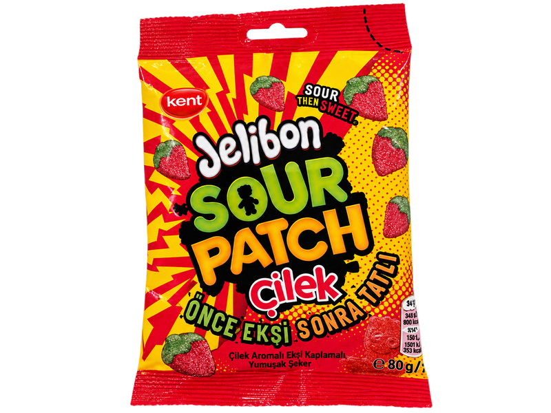 Kent Jelibon Sour Patch – Jeleuri acrișoare cu aromă de căpșuni (80 g)