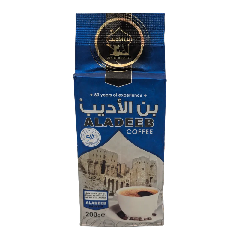 Aladeeb Extra Dark Roast Coffee with Cardamom (200 g)