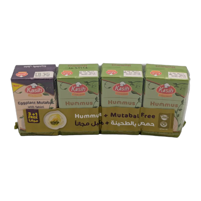 Hummus si Mutabal cu Vinete Kasih (pachet 3+1)