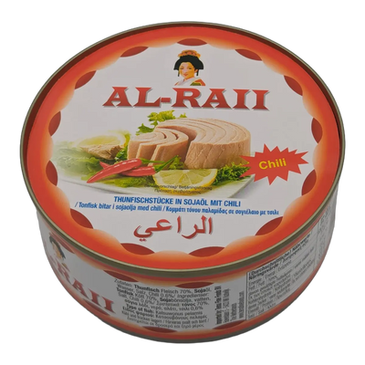 Ton bucăți în ulei de soia cu chili (160 g)