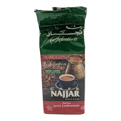Cafea arabică măcinată Selection cu cardamom Najjar (450 g)