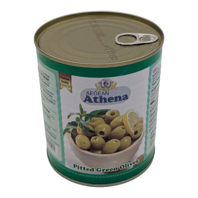 Măsline verzi fără sâmburi Pitted Green Olives Aegean Athena (850 g)