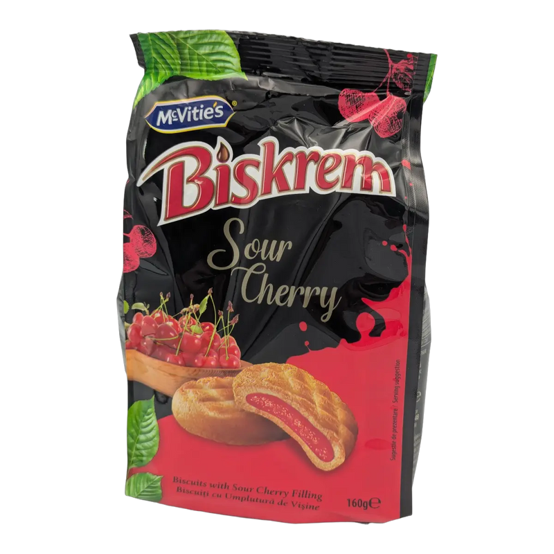 Biscuiti Biskrem cu umplutura de visine McVitie's (160 g)