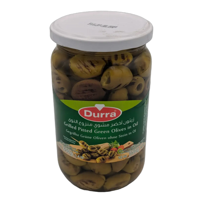 Grilled Pitted Green Olives in Oil Durra (650 g)