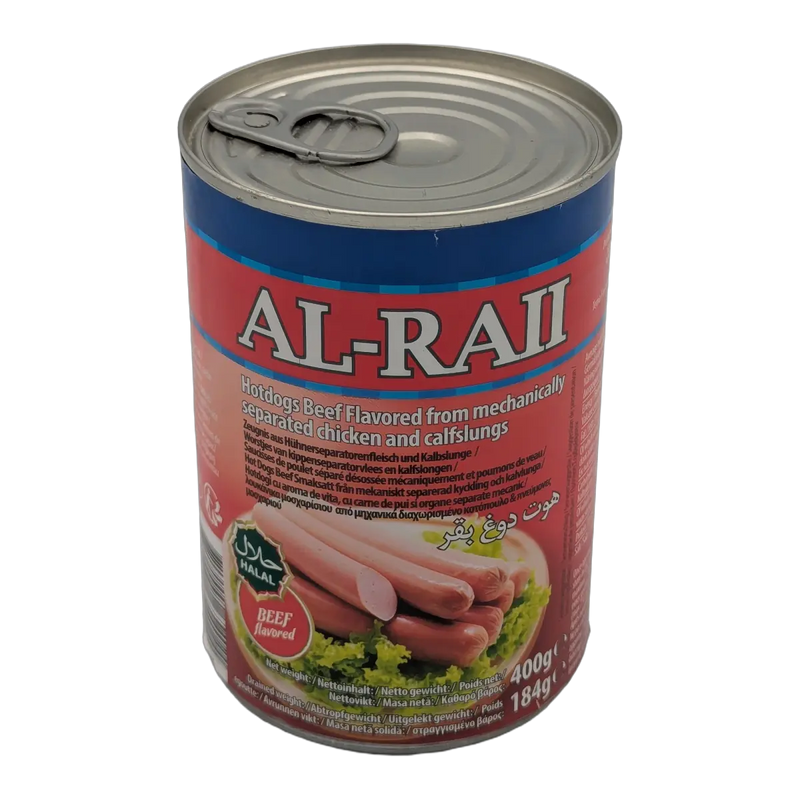 نقانق (هوت دوغ) بنكهة اللحم البقري معلبة (400 غرام)
