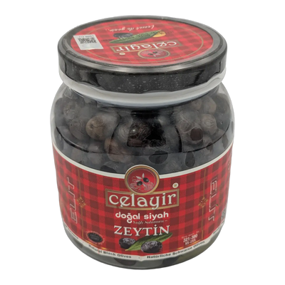 زيتون أسود طبيعي في محلول ملحي Doğal Siyah Zeytin Celayir (1000 غرام)