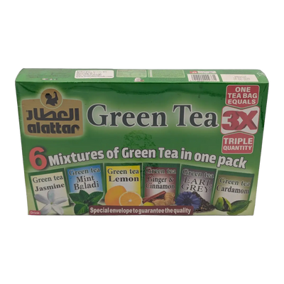 Ceai verde asortat 6 sortimente Alattar 3X (24 plicuri)