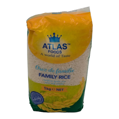 أرز بحبة متوسطة ATLAS FOODS (1 كجم)