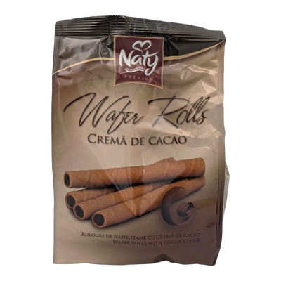 Rulouri de napolitane cu crema de cacao Naty Premium